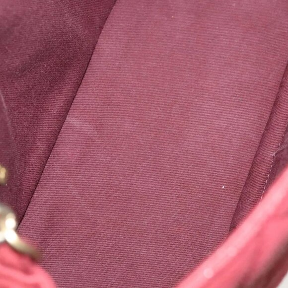 CHANEL Matelasse Chain Shoulder Bag Grained Calf Skin Red CC Auth - Picture 14 of 16